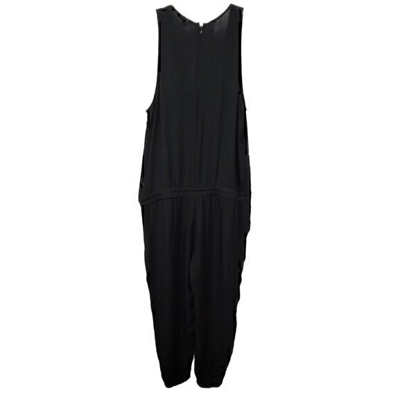 Theory Silk Jumpsuit Overalls Sleeveless L Black - Picture 3 of 9